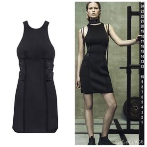 Alexander Wang x H&M black sleeveless logo scuba mini dress night out bodycon